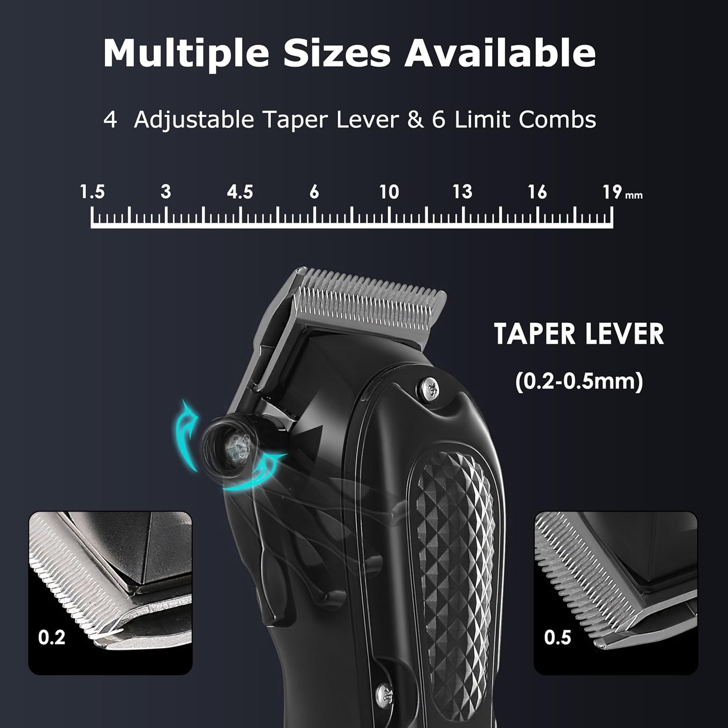 KEMEI Professional Hair Clippers for Men, Cordless & Corded Barber Hair Cutting Clipper, Rechargeable Beard Trimmer for Barbers/Home Use