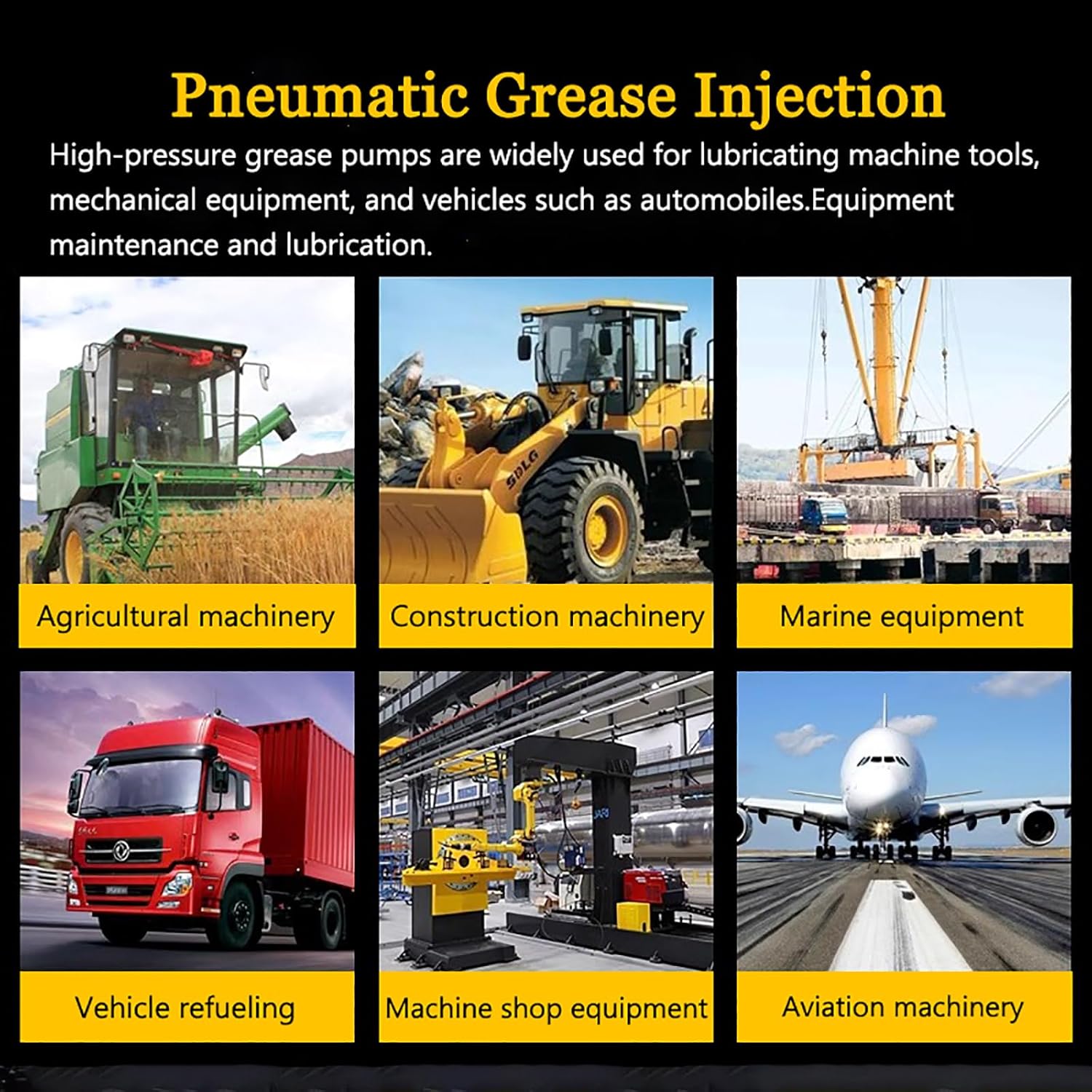 Pneumatic Grease Pumps for 55 Gallon Drums,Grease Pumps Kit, Universal Greases Gun,Greases Pump with 16ft Tubing, 0.85L/min Discharge, Pressure Ratio 50:1,940+Barrelcover