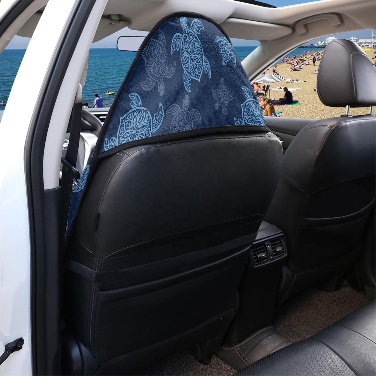 Sea Turtle Car Seat Covers Front Seats Waterproof Car Seat Cover Towel for After Workout for Running Hiking Swimming Gym Outdoor Blue Auto Accessory