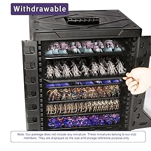YWJHMY Miniature Carrying Case, Display and Transport Action Figure Display case for Warhammer 40k. (rectangular)