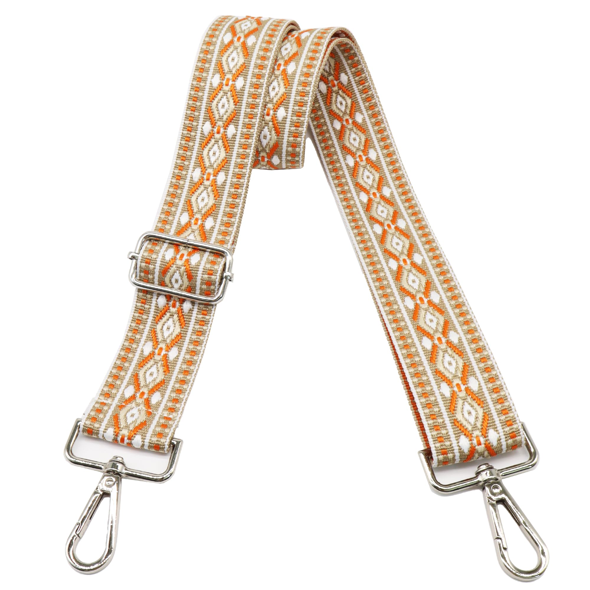 LEMEDE Purse Strap Adjustable Replacement Crossbody Bag Straps Retro Jacquard Embroidery Shoulder Straps for Shoulder Bag