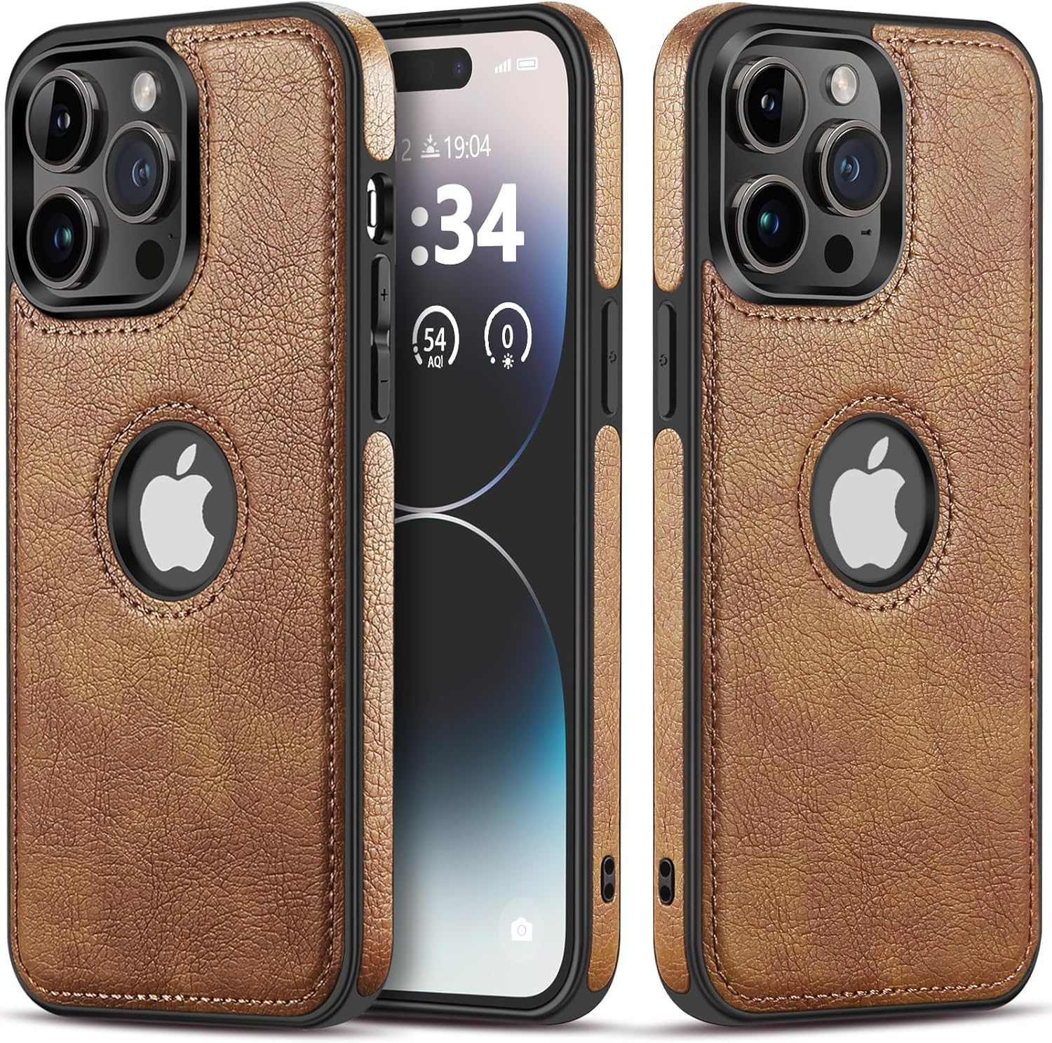 SHINESTAR iPhone 15 Pro Case Slim Premium Vegan Leather Slim Logo View Classic Luxury Elegant Thin Protective Cover for iPhone 15 Pro - Brown (B0CVTYXJC1) Amazon Price History, Amazon Price Tracker