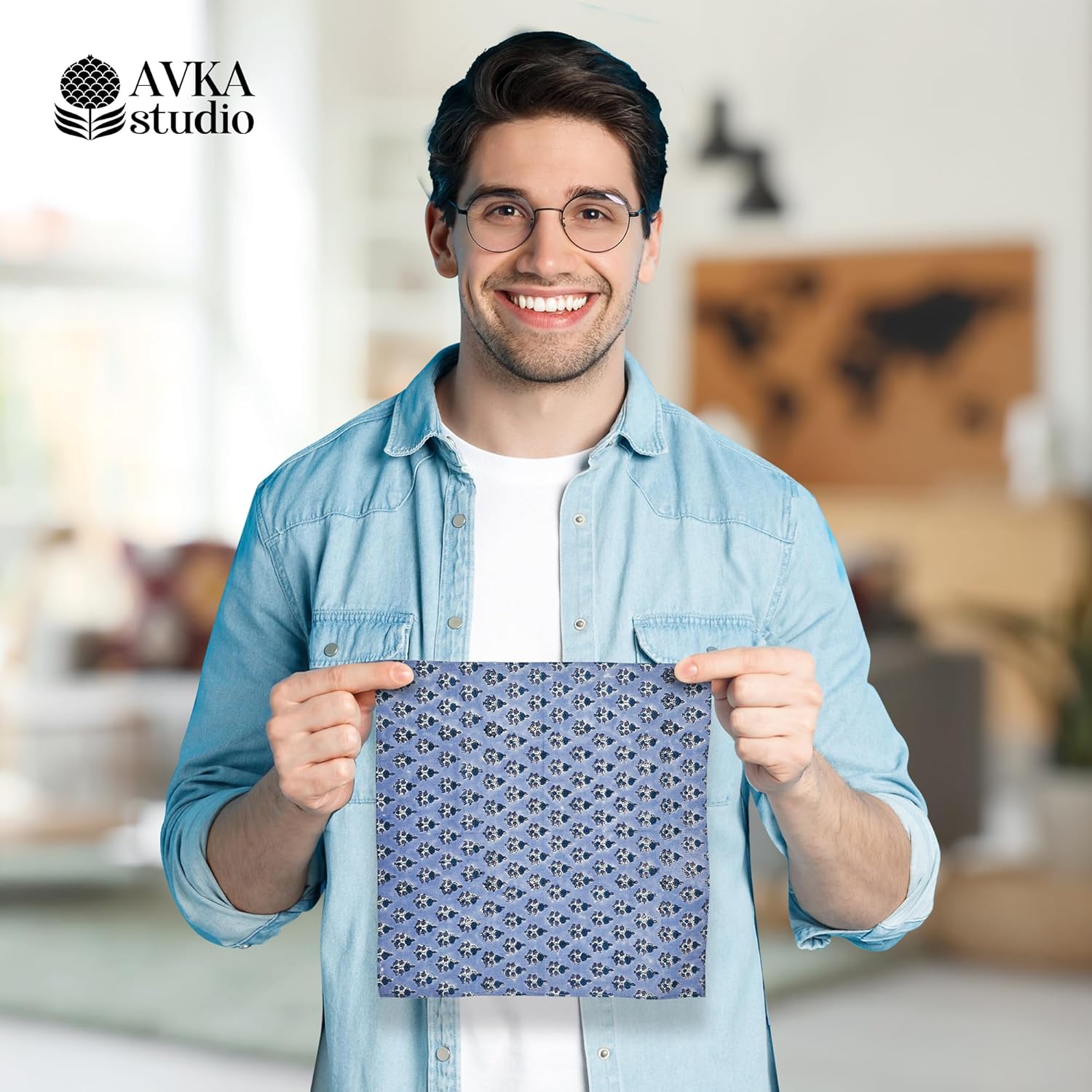 AVKA Studio Men's Handkerchiefs – 100% Cotton, 16x16 Soft Handcrafted Hankies for Men – Sweat Absorbing, Machine Washable, Thin & Lightweight - pack of 6 - Image 6