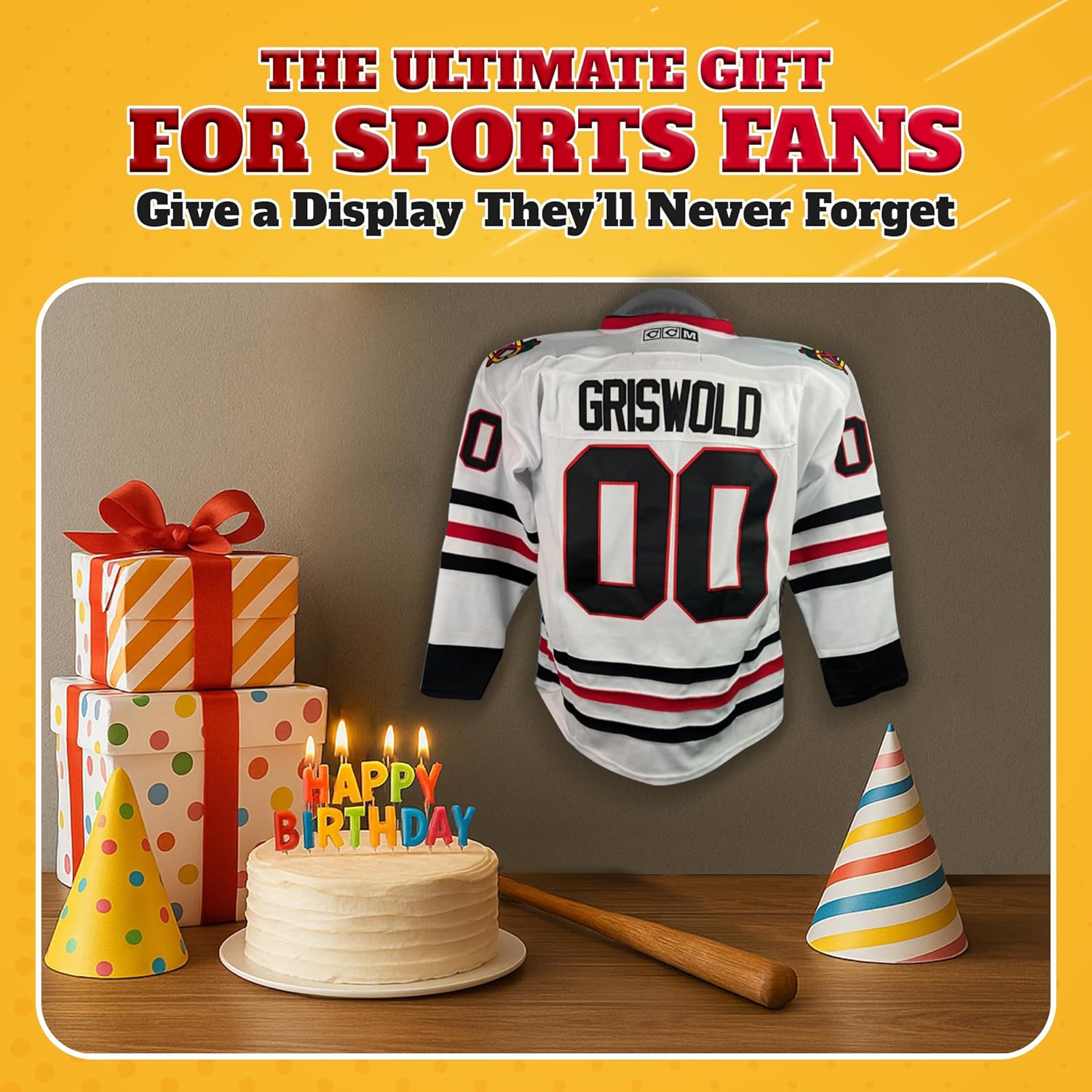 Inflatable Jersey Display Case, Wall-Mount Frame Hanger for Football, Baseball, Basketball, Soccer, Hockey, Protect & Showcase Sports Memorabilia, Perfect for Jerseys, Shadow Box Statue Alt