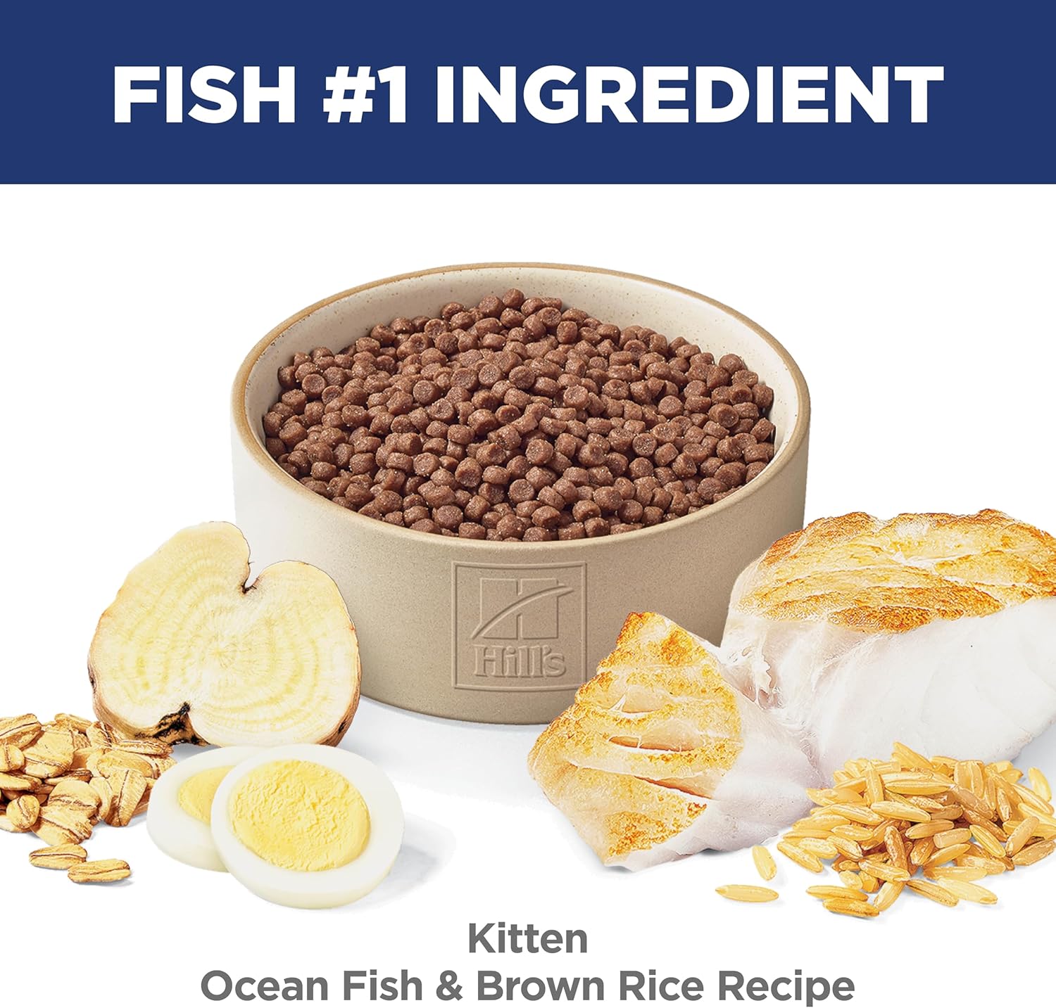 Hill's Science Diet Kitten Dry Cat Food, Ocean Fish & Brown Rice, 7 lb. Bag