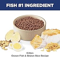 Vista 4 de Hill's Science Diet Kitten, Kitten Premium Nutrition, alimento seco para gatos, pescado marino y arroz integral, bolsa de 7 libras