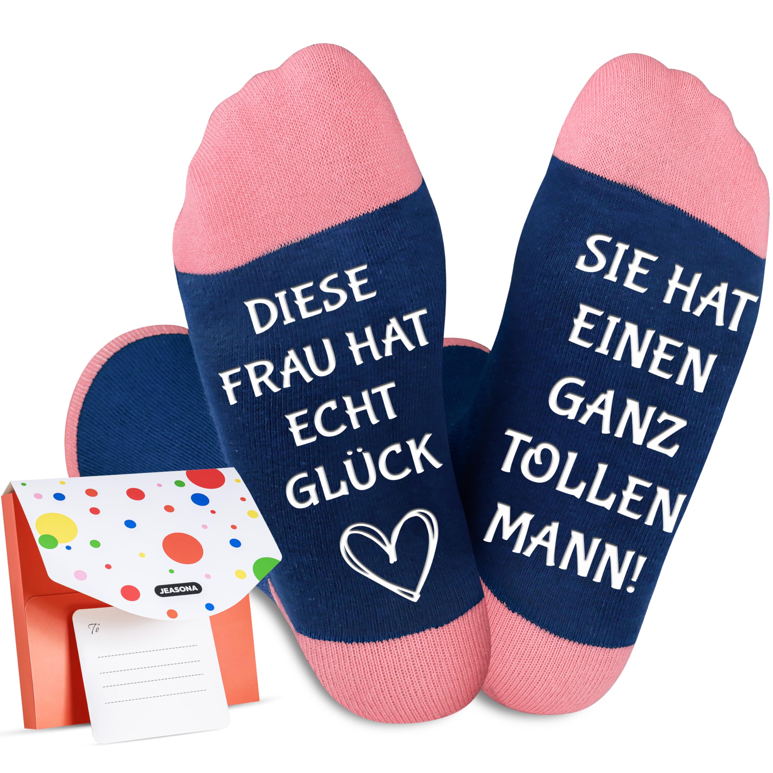Jeasona Lustige Socken Damen Rutschfest Baumwolle Geschenke für Frauen Socken Damen Rutschfest Baumwolle Geschenke