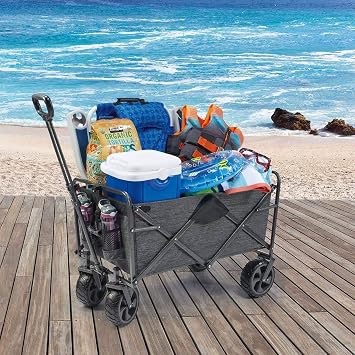 MacSports Mac Sports - Mac Sports Extra Long Folding Cargo Cart for Field Outdoor Use
