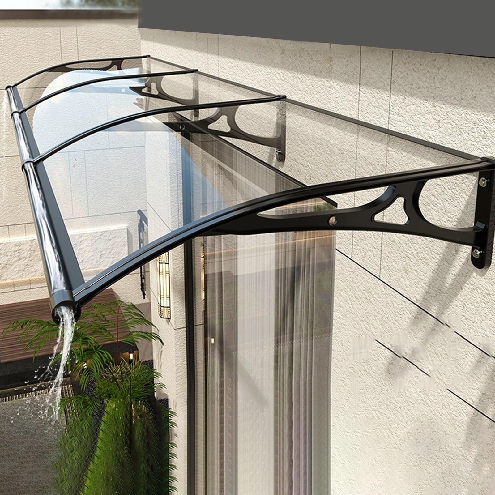 Auvent grand évier en alliage d'aluminium durable pour votre porche