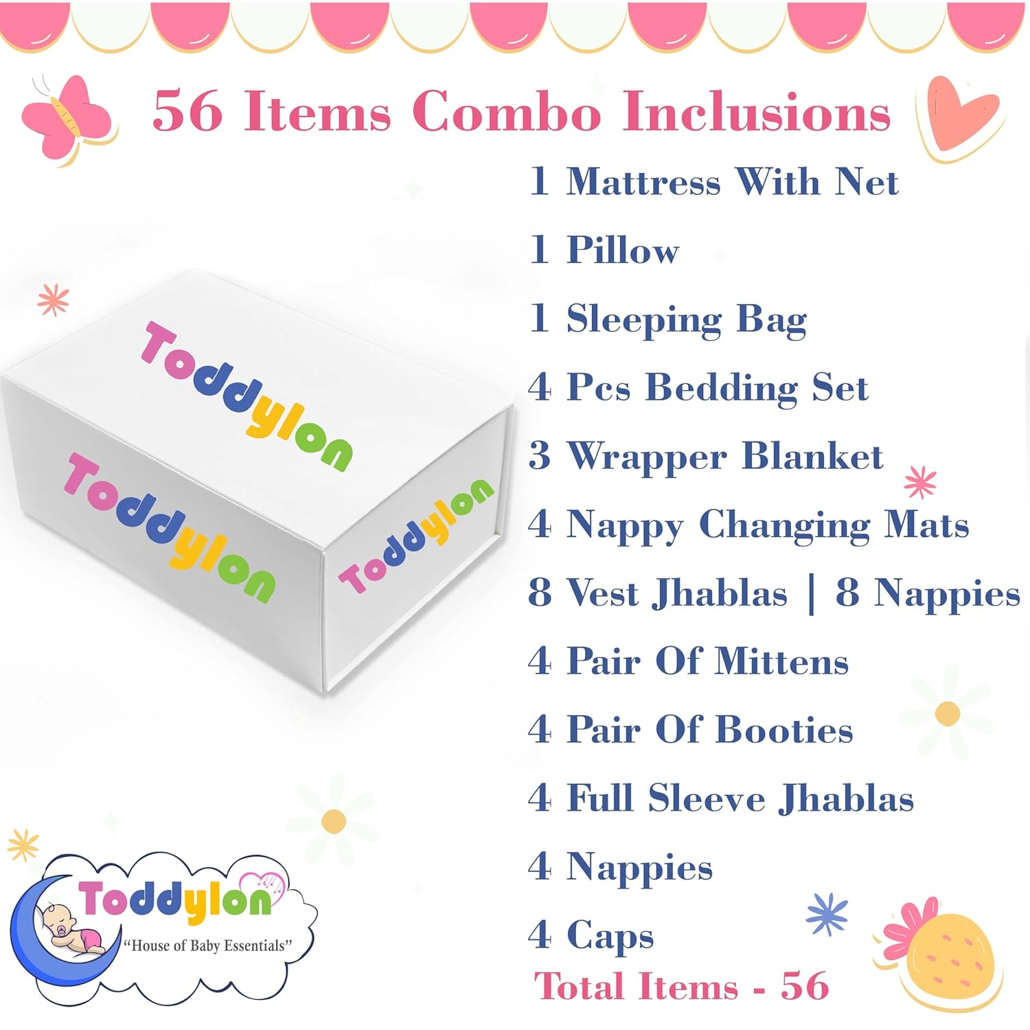 Kwitchy 56 in 1 Baby Products All New Born Combo | Infants Essentials | Newborn Kit | Infant Accessories | Baby Gift Set (0-6 Months) Purple for Baby Boy & Baby Girl 2 81SWPszVGKL. SL1500