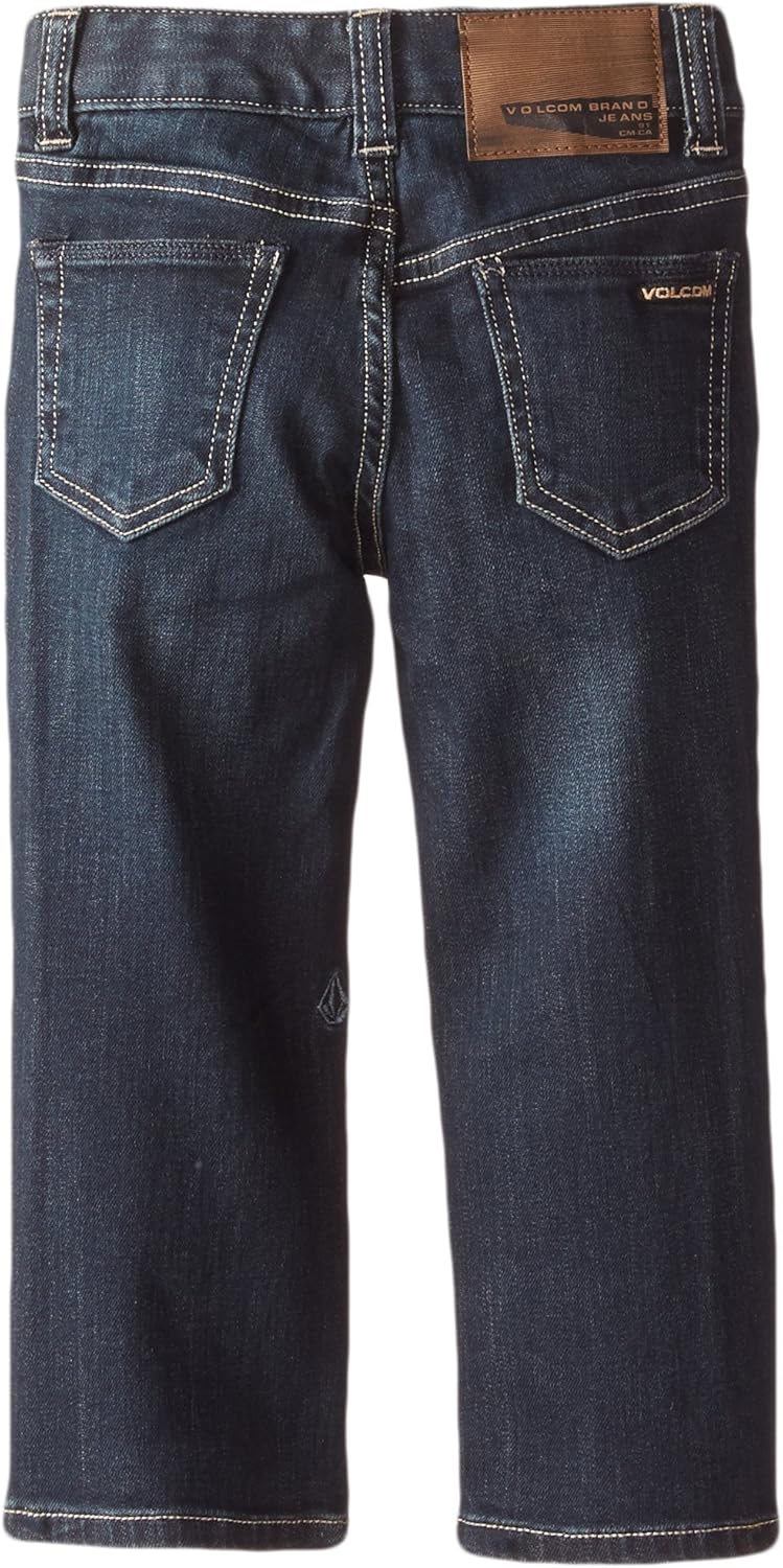 Volcom Boys' Vorta Slim Fit Denim Jeans Little Boys 5 Used Blue