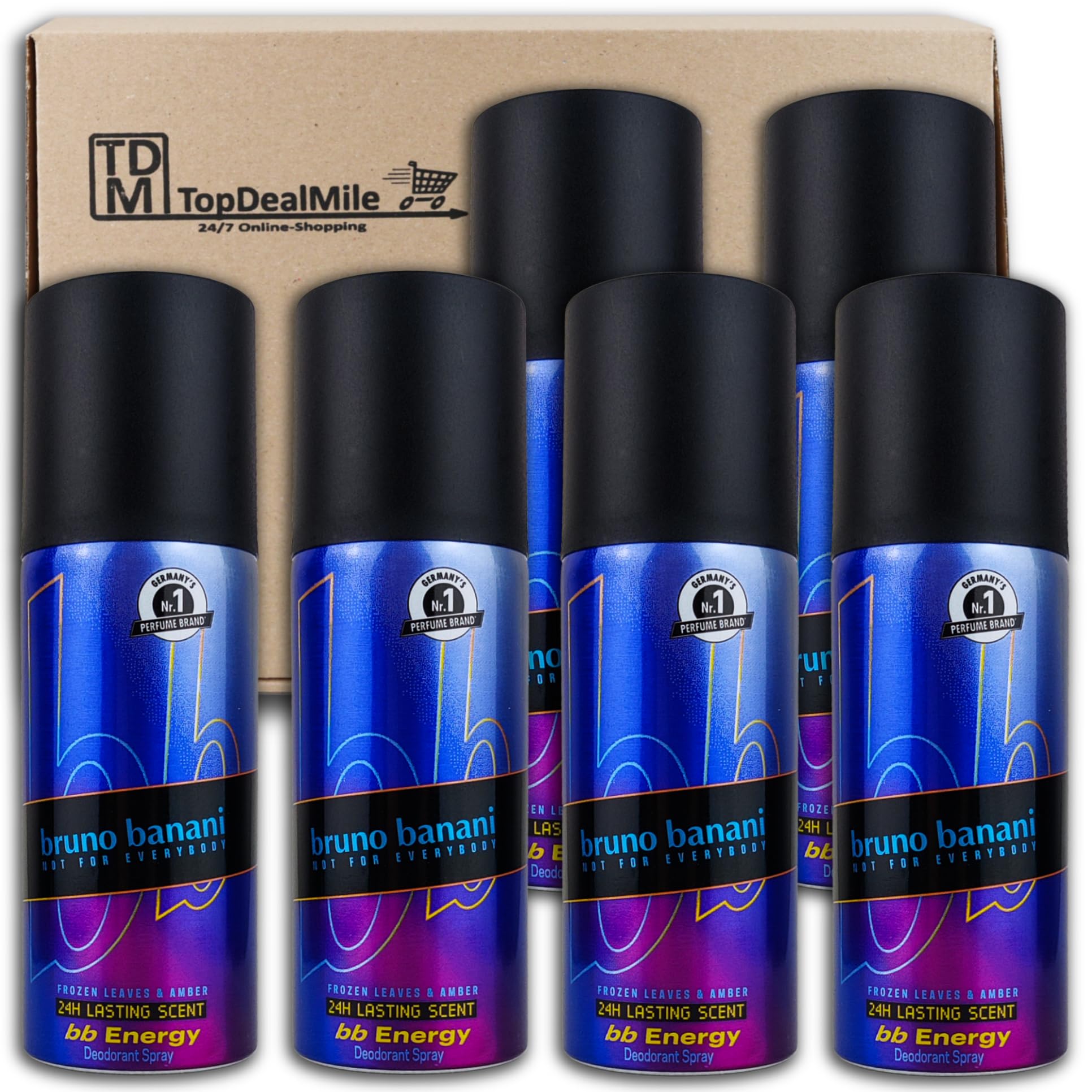 Vorratspack - für Deodorant bruno banani bb Energy Deo Bodyspray 6 x 150 ml