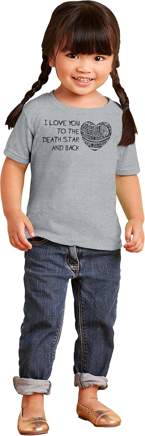 Love You Death Star and Back Galaxy Youth T Shirt Tee Girls