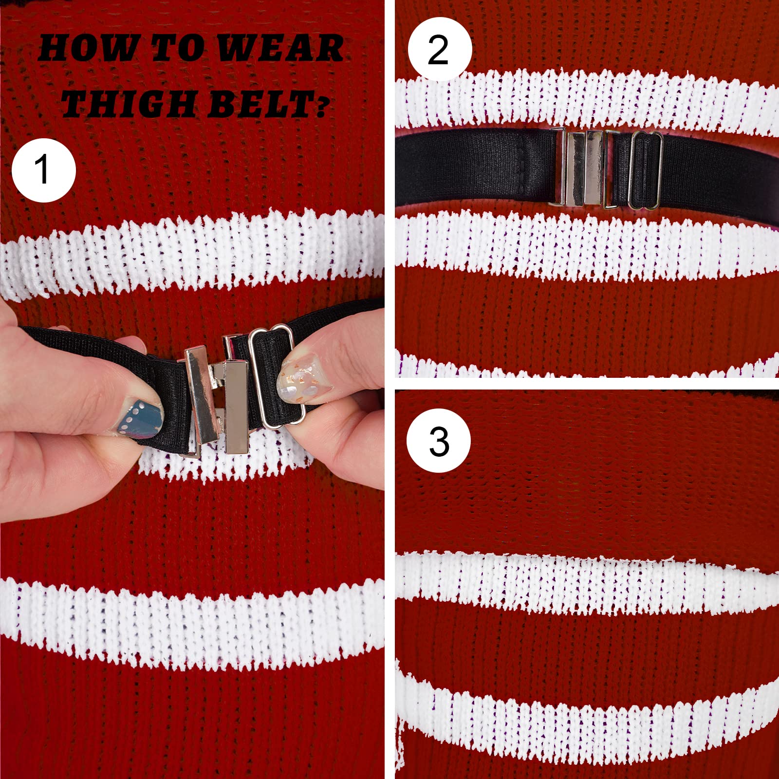 Moon Wood Plus Size Thick Thigh High Socks for Thick Thighs- Extra Long Striped Over the Knee Halloween Socks Leg Warmers