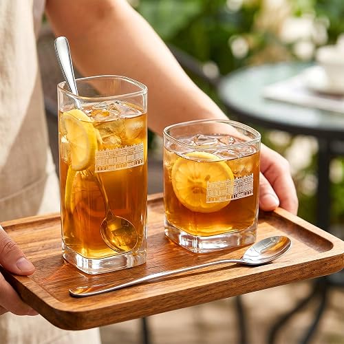 10 Pack 18.5cm Long Cocktail Stirrers Spoons 304 Grade Stainless Steel Latte Stirring Spoon, Long Handle Ice Tea Spoons for Ice Cream, Coffee, Cocktail Mixing Stirrer - 7