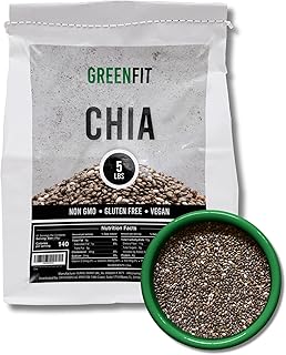 Greenfit Premium Bulk Chia (5Lbs Bag) | A+ Grade Chia | Nutrient-Packed ...