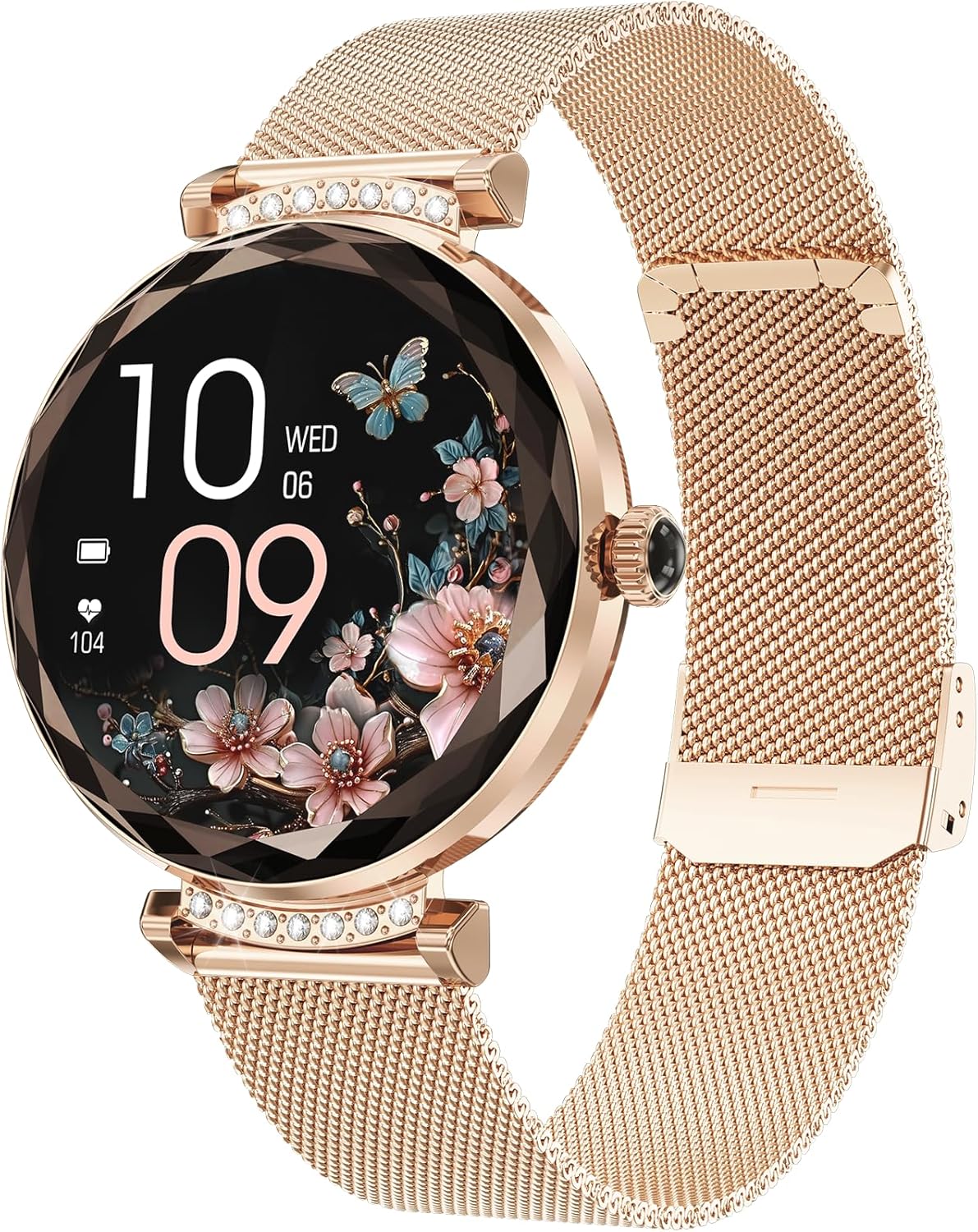 Smart Watch for Women (Answer Calls), Fitness Tracker Smartwatch for iOS Android iPhone, 1.19″ Womens Watch with Blood Pressure Monitor/Heart Rate/Sleep/ Multiple sport modes /IP68 Waterproof (Gold)
