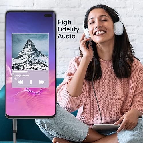 Vista 6 de TalkWorks - Cable auxiliar, cable de audio de 3.5 mm para automóvil (paquete de 2 unidades), adaptador de extensión de cable auxiliar, conector