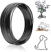 Aluminium Wire Diameter 2 mm x 10 m – Aluminium Wire for Jewellery Making, Modelling Iron Wire, Ideal for Jewellery Making (2 mm 10M-Black)