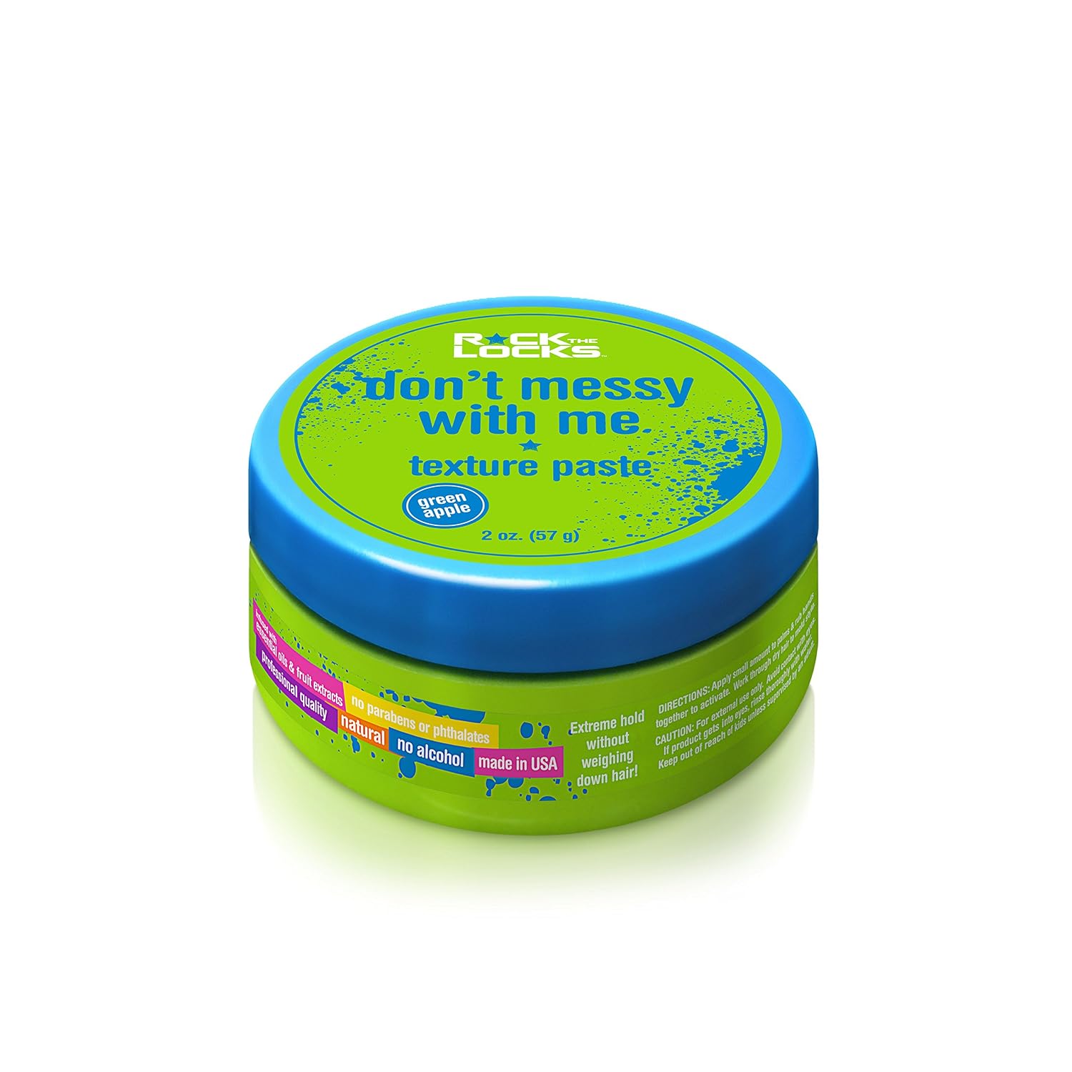 Rock the Locks Kids Don't Messy with Me, Texture Paste 2 oz. Natural - Toxin-Free - Paraben-Free - Phthalate-Free