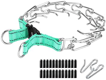 DEYACE Dog Collar for No-Pull Training Quick-Release Metal Buckle Adjustable Reflective Collar for Small Medium Large Dogs (S / Neck Girth 11.2-14.5