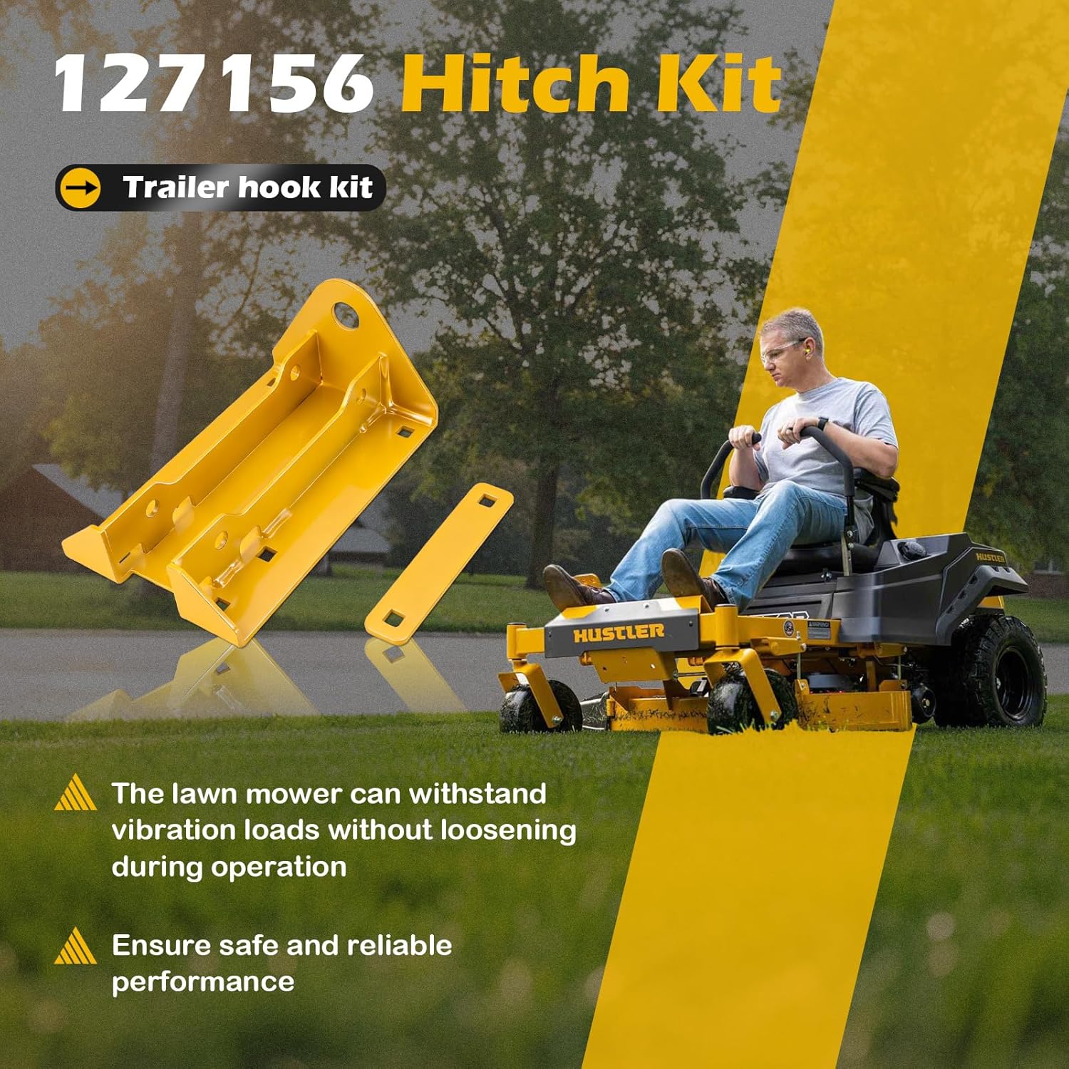 Kefly 127156 Hitch Kit Fit for Hustler Raptor X XL XD XDX Zero Turn Zeroturn Mower