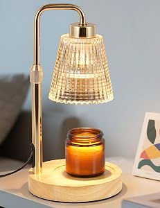 Modern Candle Warmer Lamp with 24h Cycle Timer, Dimmable Wax Melt Warmer