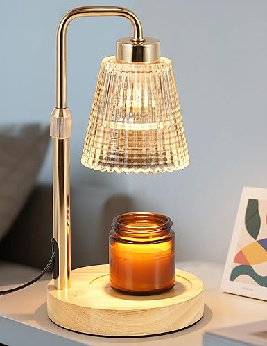 Vista 9 de Lámpara calentadora de velas con temporizador regulable, altura ajustable, regalos de inauguración de la casa, decoración de habitación del hogar