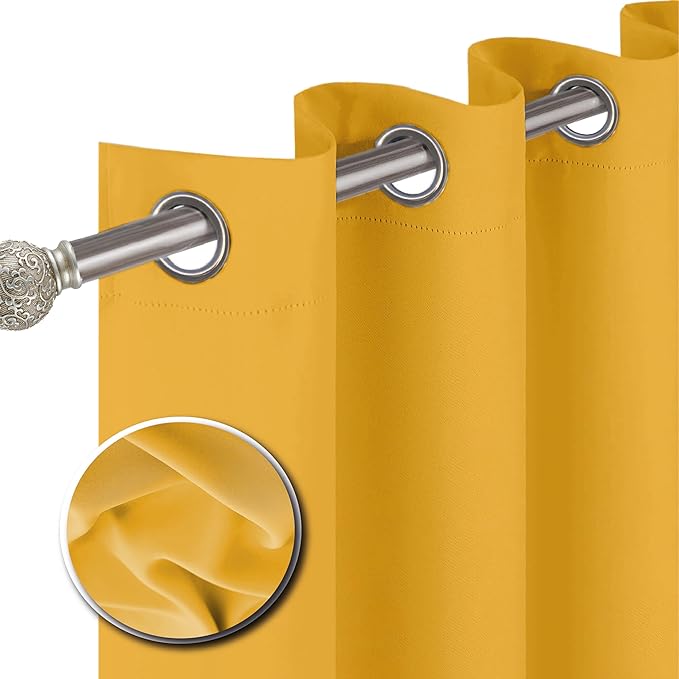 Stylish Yellow Bedroom Curtains 46x72 Amazon – Brighten Your Space with Perfect Fit