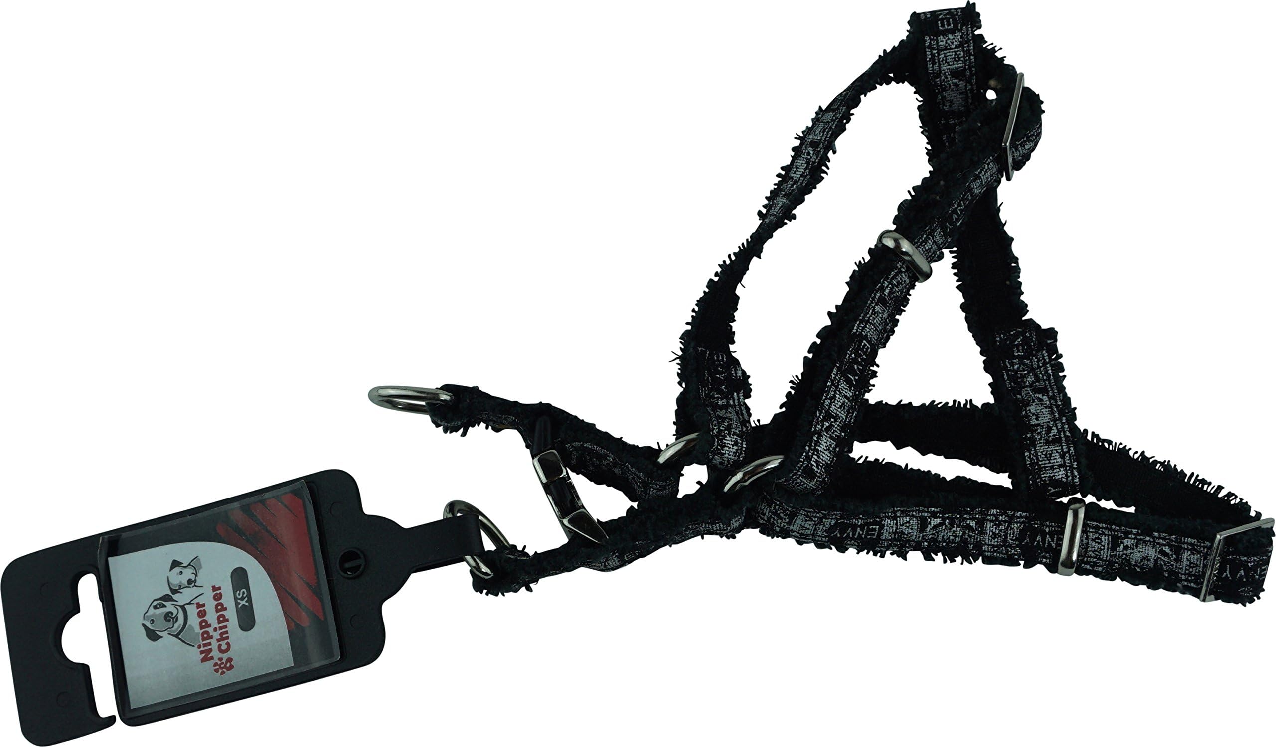 Nipper & Chipper Envy Hippy Dog Harness, X-Small, Black