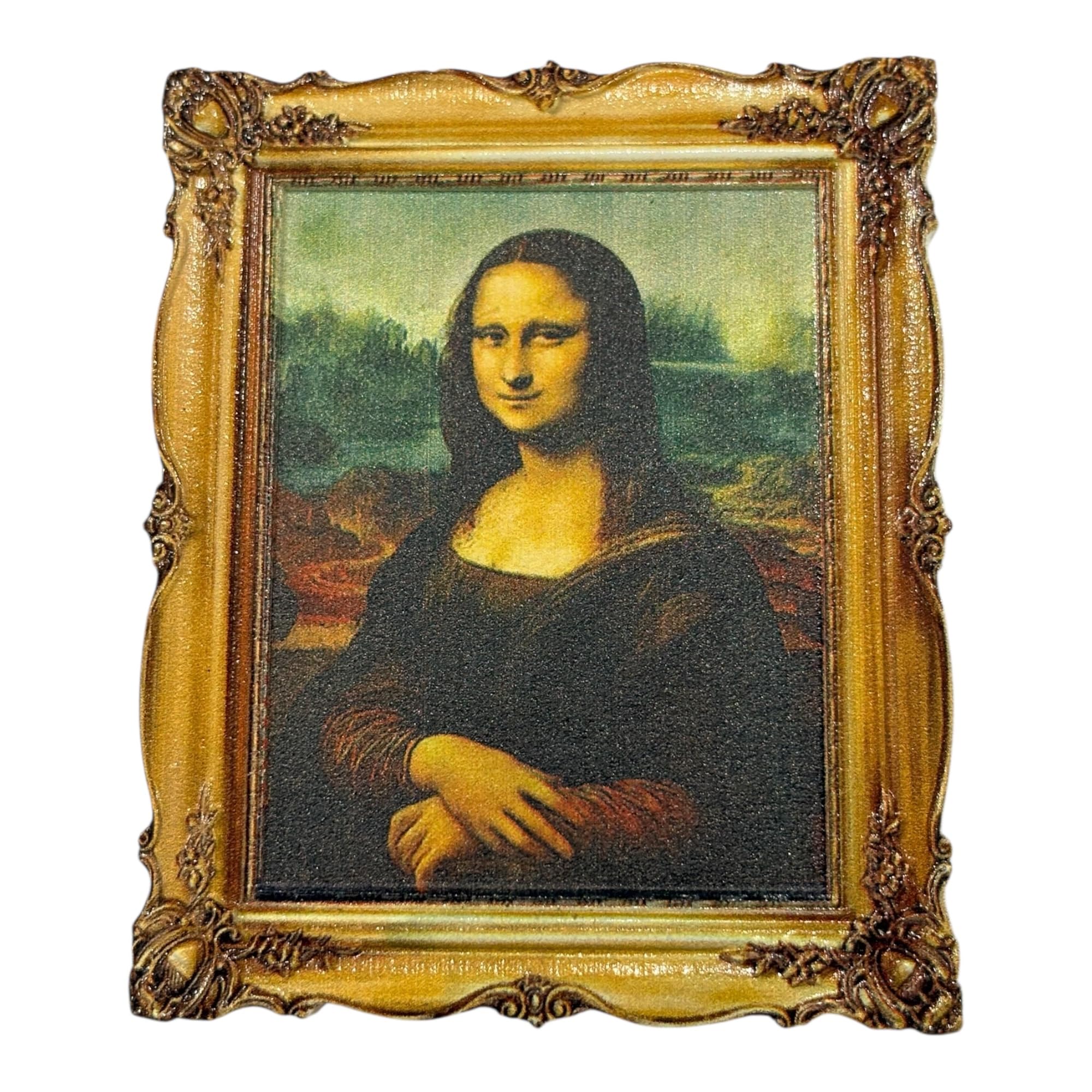 3D Mona Lisa Painting Fridge Magnet, Resin, Multicolor, 8 x 6.5 cm, Ornate Gold Frame Design, Travel Souvenir, Home Decor-image-40