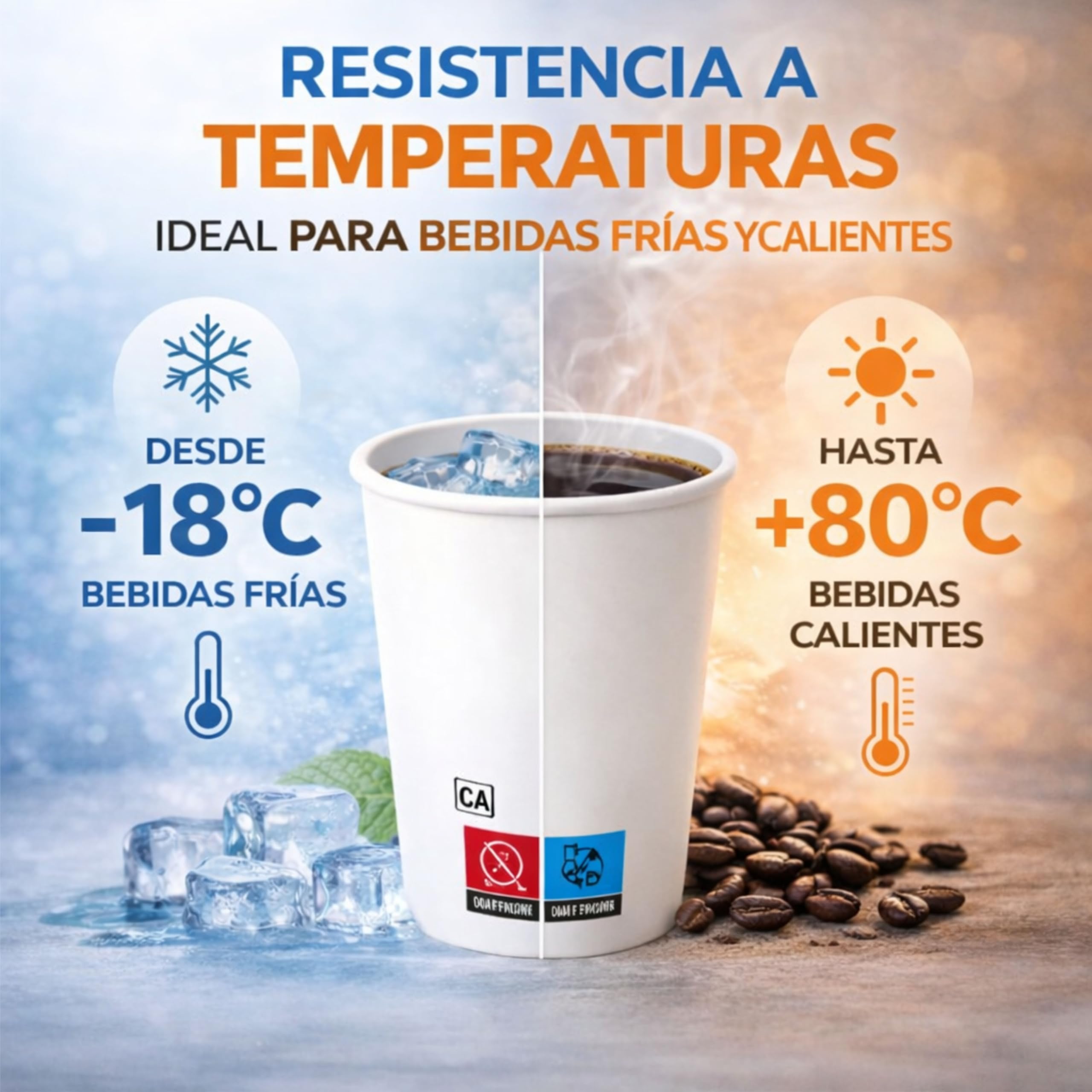 Bicchieri caffè usa e getta - 200, 500 o 1000 und. - Bicchieri di cartone riciclabili per caffè caldo - Resistenti e adatti per bevande calde o fredde (bianco, 1000 pezzi)