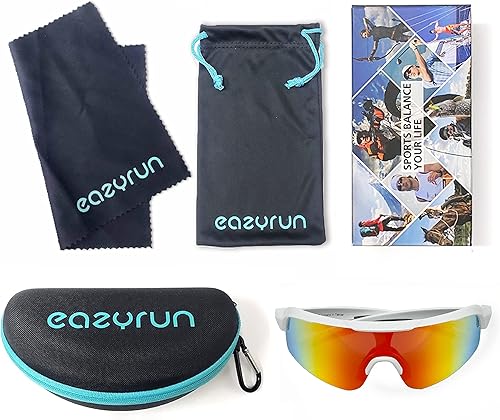 Miniatura 5 de EAZYRUN Large to Medium Polarized shield sunglasses for men baseball ski biking cycling running beach volleyball fishing