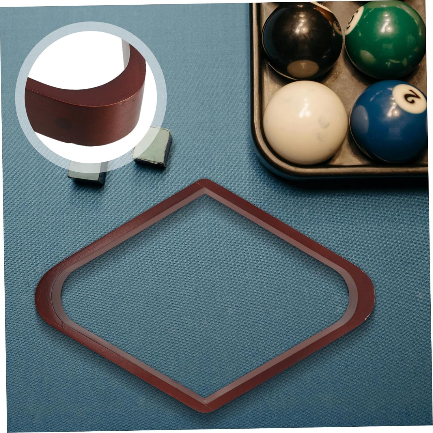 Billiard Ball Triangle Rack Wood Frame for Pool Table Accessories Pool Balls Racks Ideal for Billiards Supplies and Equipment