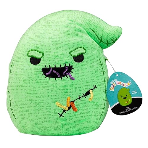 Squishmallows Original 8-Inch Oogie Boogie with Worms - Nightmare Before Christmas - Official Jazwares Disney Plush - Collectible Soft & Squishy Stuffed Animal Toy - Gift for Kids, Girls & Boys