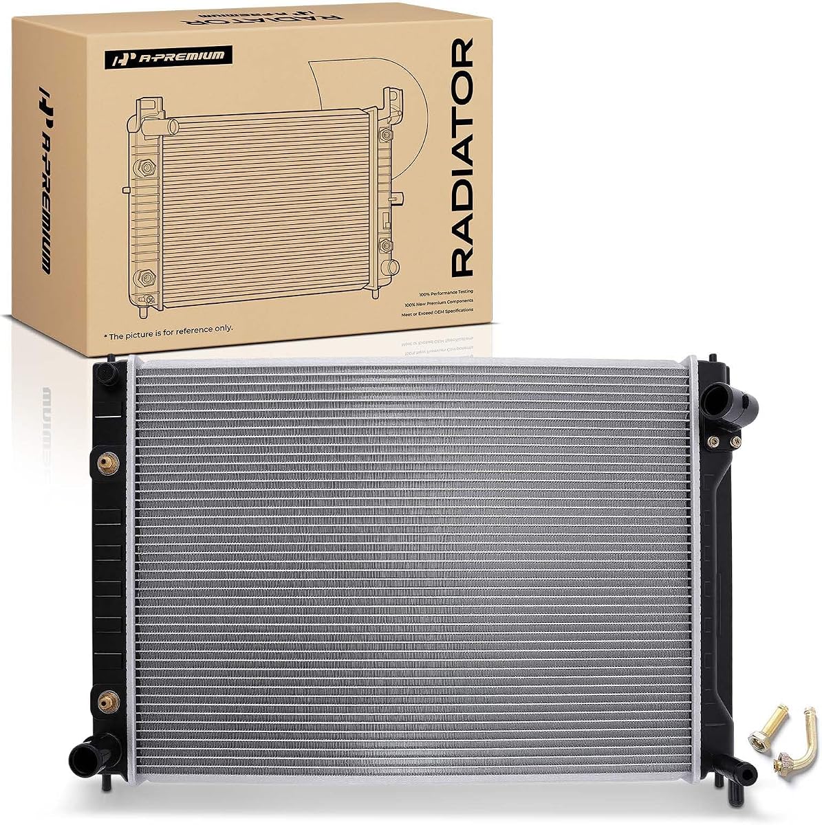 Conjunto de radiador de refrigerante de motor A-Premium con enfriador de aceite de transmisión | Compatible con Infiniti M37 2011-2013, Q70 2014-2019, Q70L 2015-2019, 3.7L, transmisión automática.