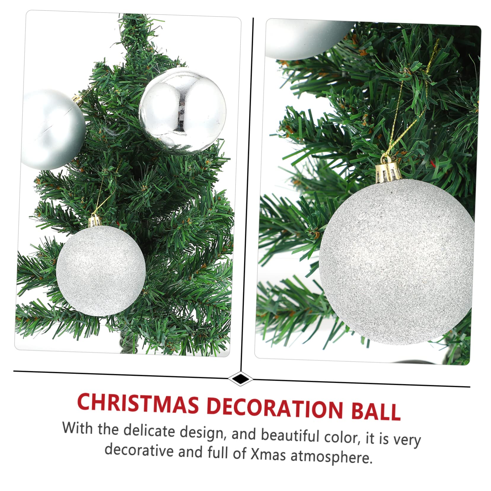 Cabilock 24stücke Hängende Kugeln für Weihnachtsbaum Dekokugeln Weihnachtsbaumanhänger Kleine Kugeln Weihnachtsdekoration