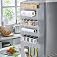 Decorlay Metal Self-Adhesive Multi-Layer Refrigerator Broadside Floating Shelves Rack Storage Hanging Organizational Fridge S