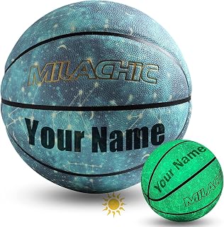 Customized Basketball, Glow in The Dark Personalized Basketball Gift Size 7 (29.5") / Size 6 (28.5") / Size 5 (27.5"), Custom Name, Text, Logo, Photos on Basketballs