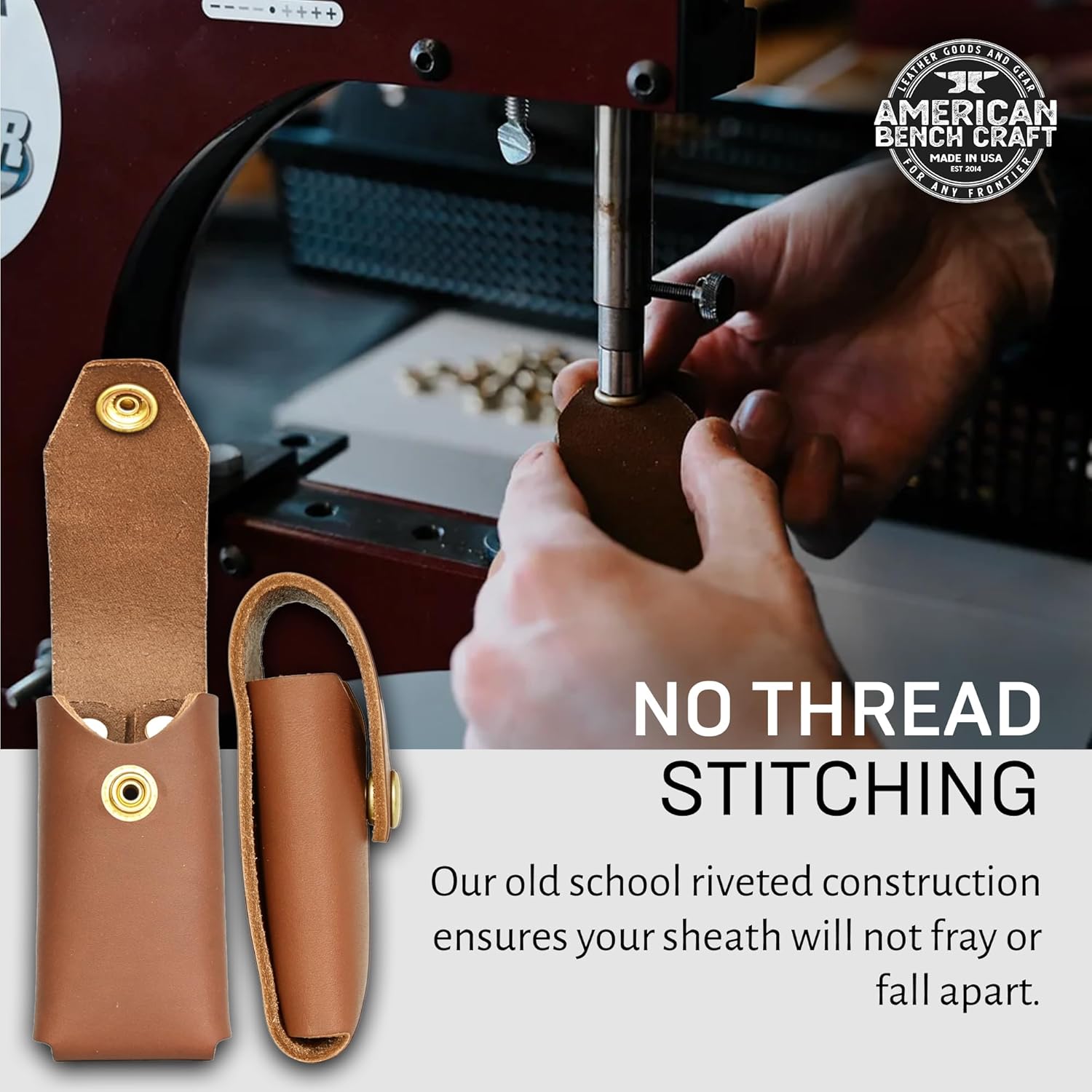 Leather Multitool Sheath for Gerber Suspension & Gerber Suspension NXT (Tan) - Full Grain Leather Belt Tool Holder - Multi Tool Holster for Belt w/Solid Brass Rivets - Belt Accessories for Men
