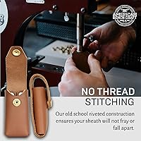 Vista 7 de Funda multiherramienta de cuero compatible con Leatherman Wave & Wave+ Soporte de herramientas de cuero de grano completo ultra duradero, funda