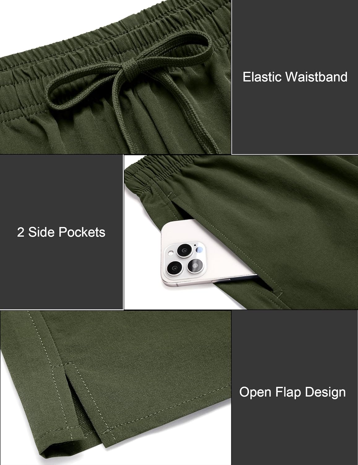 COOFANDY Men's Athletic Running Shorts 7" Quick Dry Lightweight Workout Gym Basketball Hiking Shorts with Pockets - Image 6