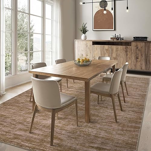 Miniatura 46 de Alfombra lavable contemporánea de 5 x 7 pies, alfombra de área grande para dormitorio, alfombra moderna, antideslizante, resistente a las manchas