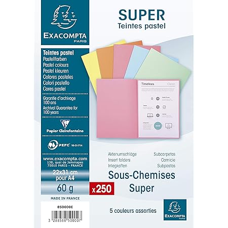 Paquet De 30 Sous-chemises SUPER 60 - 22x31cm