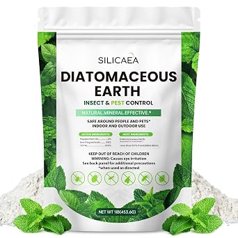 Diatomaceous Earth - 1 lb Natural Peppermint Powder, Safe for Home & Garden