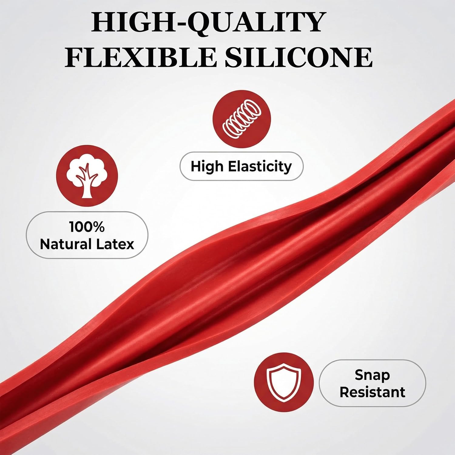 Resistance Bands,Workout Bands for Men Women,5-Levels Exercise Bands Set - Pull Up Assistance Elastic Silicone for Fitness Weights and Muscle Training Work Out at Home Gym Outdoor