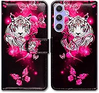 Vista 30 de Funda para Galaxy A54, flor de ciruelo de cuero con tapa para teléfono con ranura para tarjeta, soporte para Samsung Galaxy A54 5G