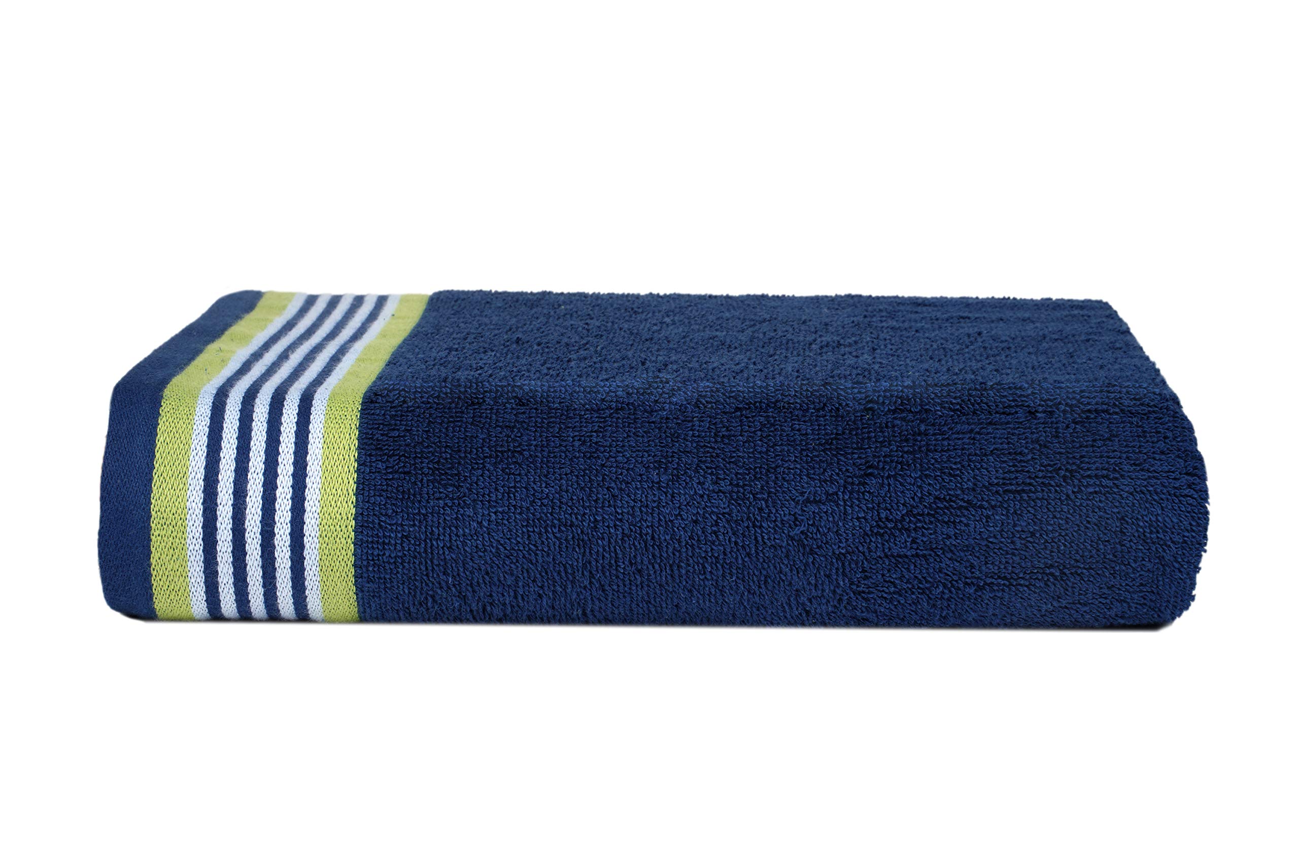 Casa Copenhagen Lot de 2 Serviettes de Bain 600g/m², Bleu + Vert Californie