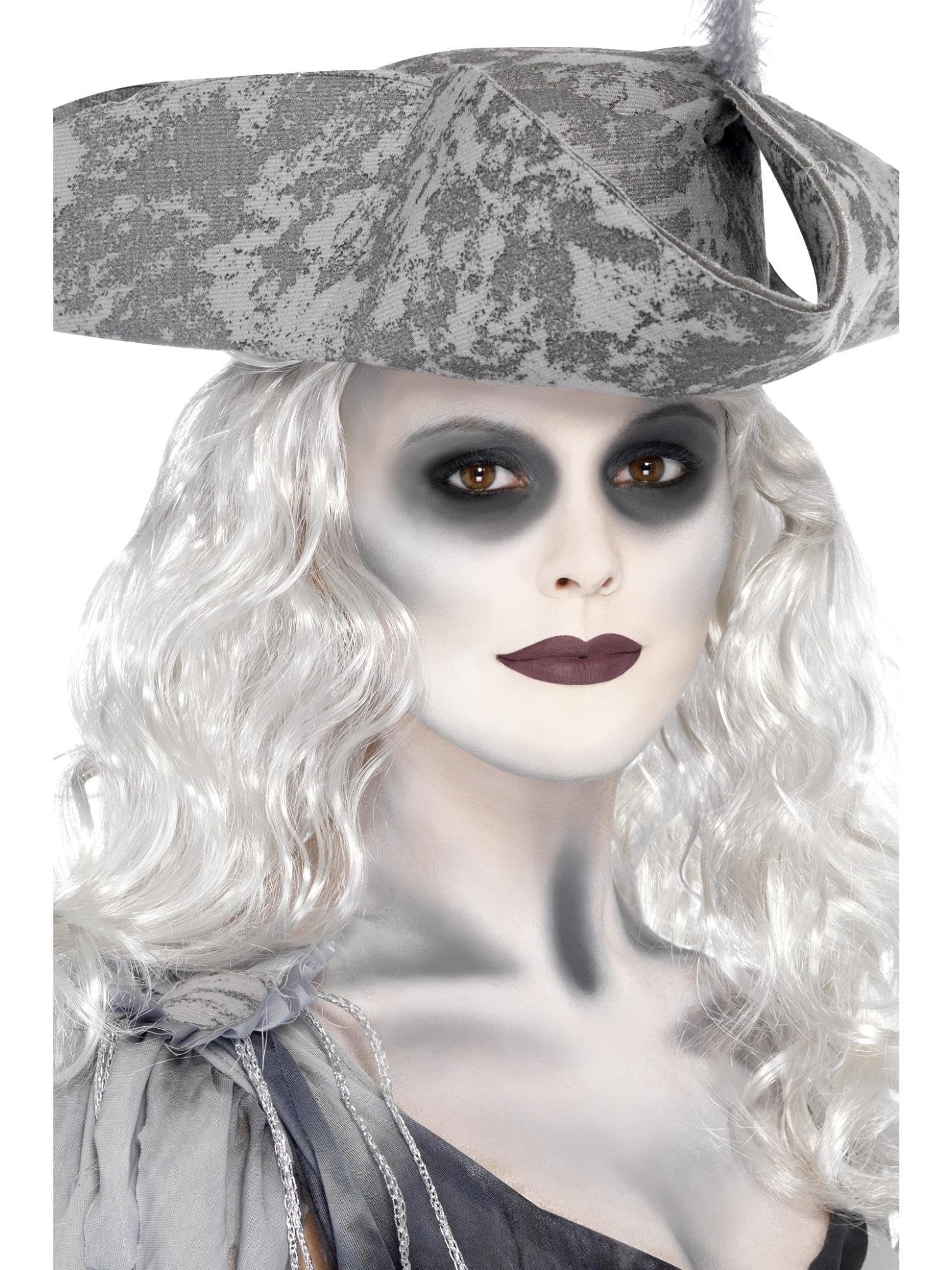Smiffys Make-Up FX, Ghost Ship Kit, Grease, Black & White, paleta 6 kolorów, krem i krem, aplikatory