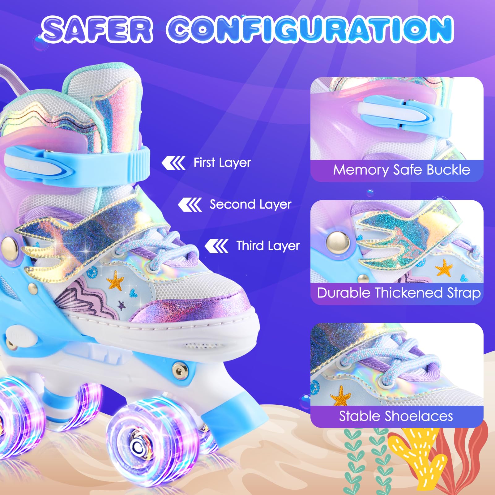 Patines de ruedas para niños, tamaño ajustable, para niños principiantes, patines para niños pequeños con 8 ruedas iluminadas, patinaje al aire libre para niños y niñas, zapatos de patinaje 5